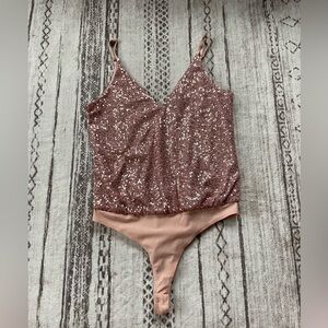Sincerely Jules Blush Sequin Bodysuit